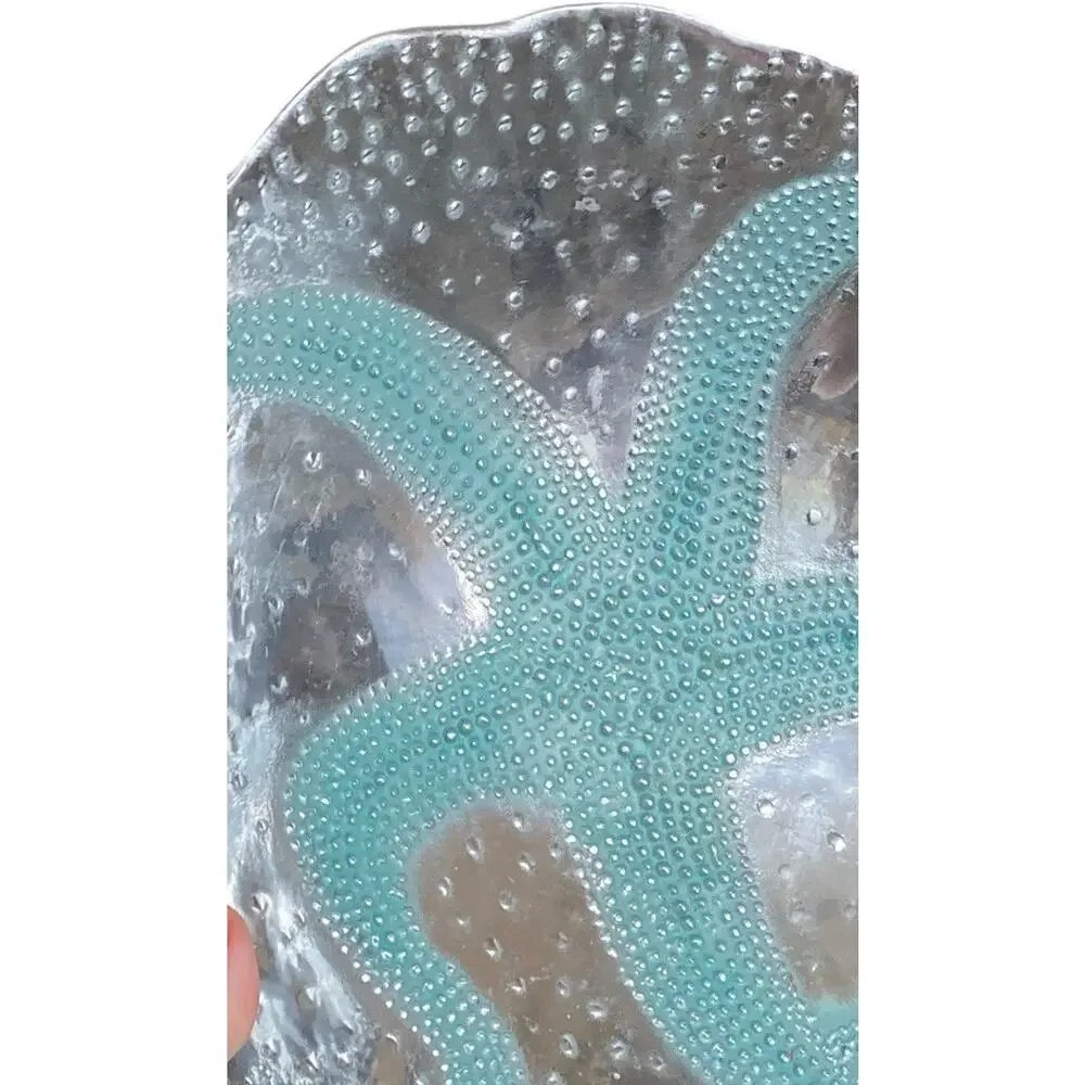 Mariposa Seaside Aqua Oceanus Octopus Aluminum Bowl 8 Coastal Beach Decor